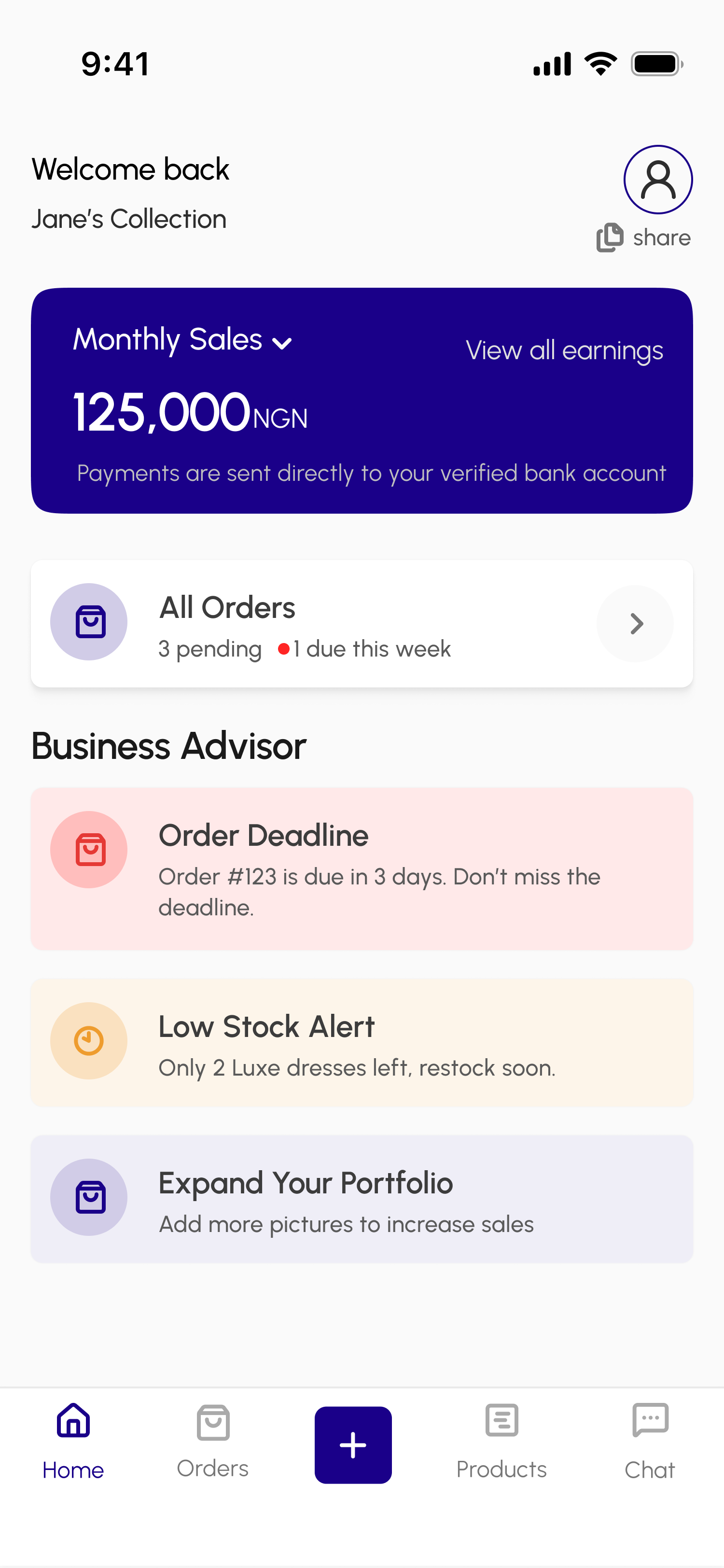 Majen designer dashboard